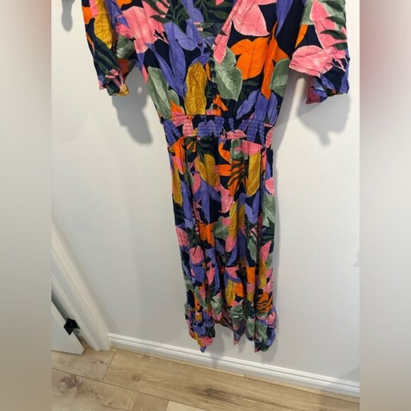 Anthropologie Abel The Label Leonard Maxi DressFloral Boho Vibrant Women - Picture 2 of 10